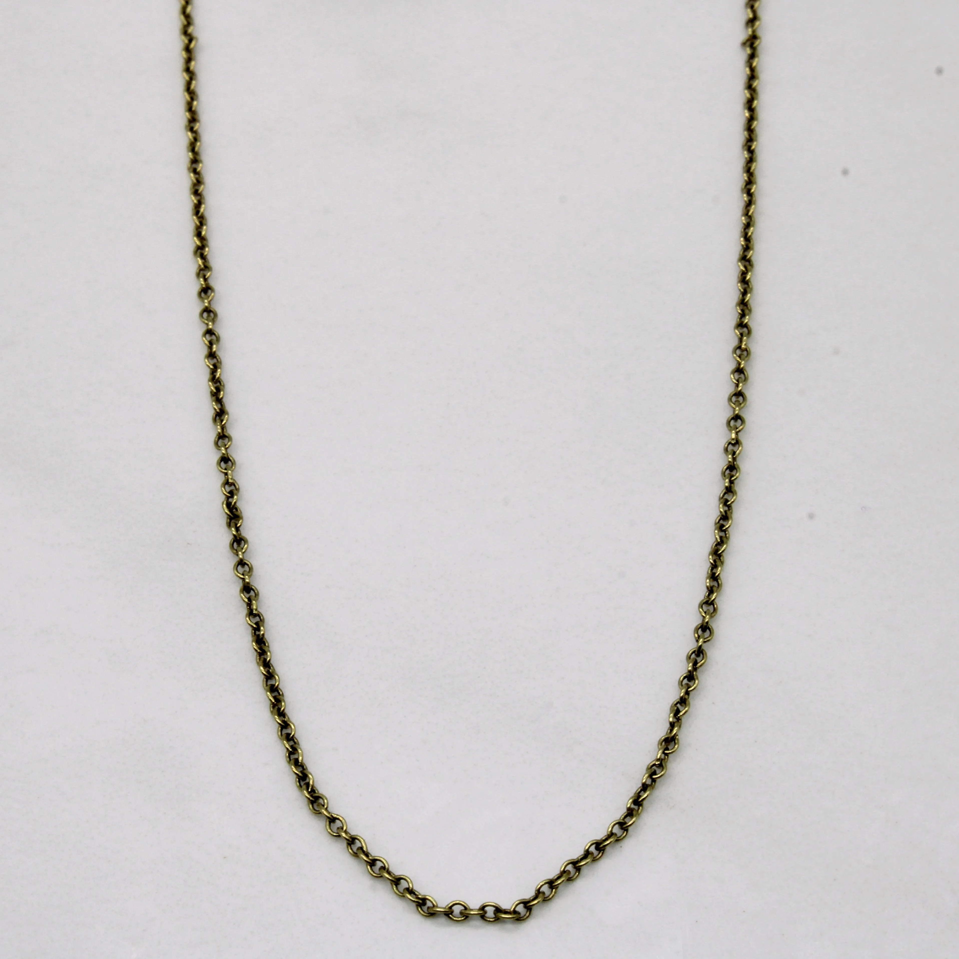 Valentine Token Creative Design 14k Yellow Gold Oval Link Chain | 20" |