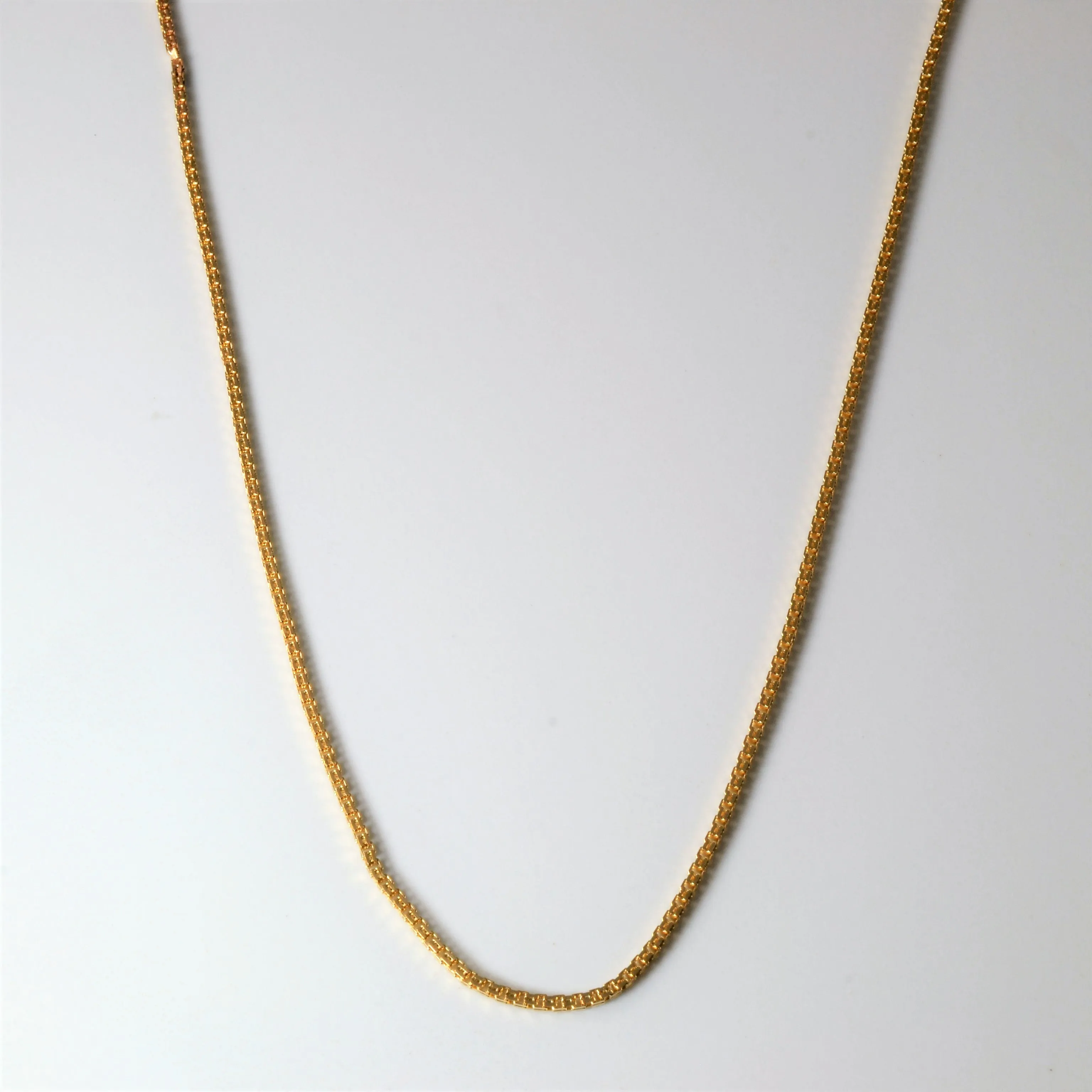 Sun Kissed 14k Yellow Gold Parallel Box Chain | 24" |