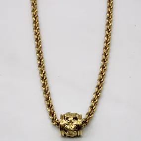 14k Yellow Gold Pendant Necklace | 20" | Contemporary Accent