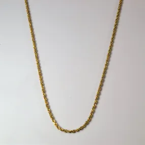 Custom Order 14k Yellow Gold Rope Chain | 16" |