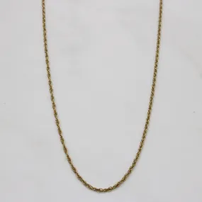 Elegant Pick 14k Yellow Gold Rope Chain | 16" |