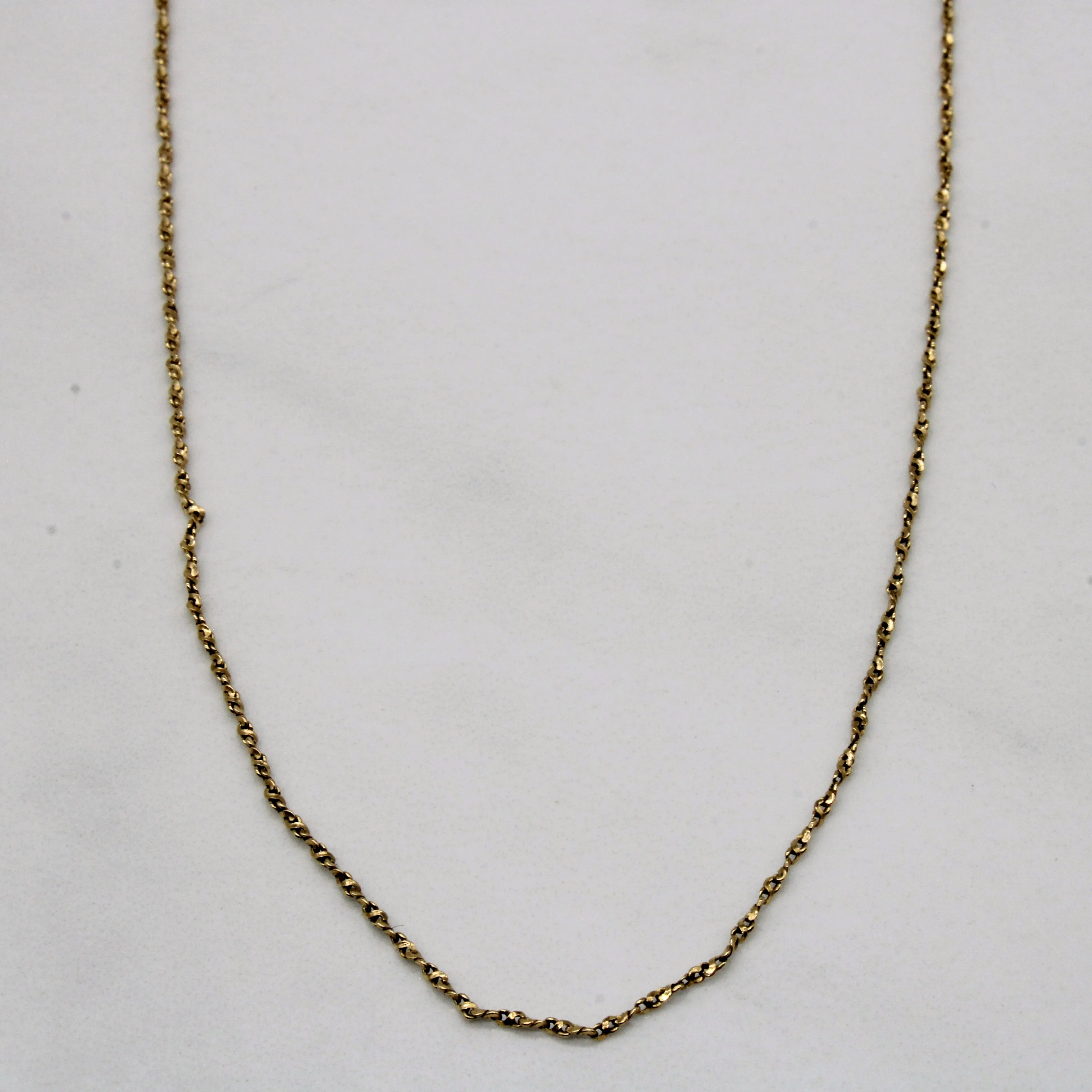 14k Yellow Gold Rope Chain | 18" | Vintage Detail