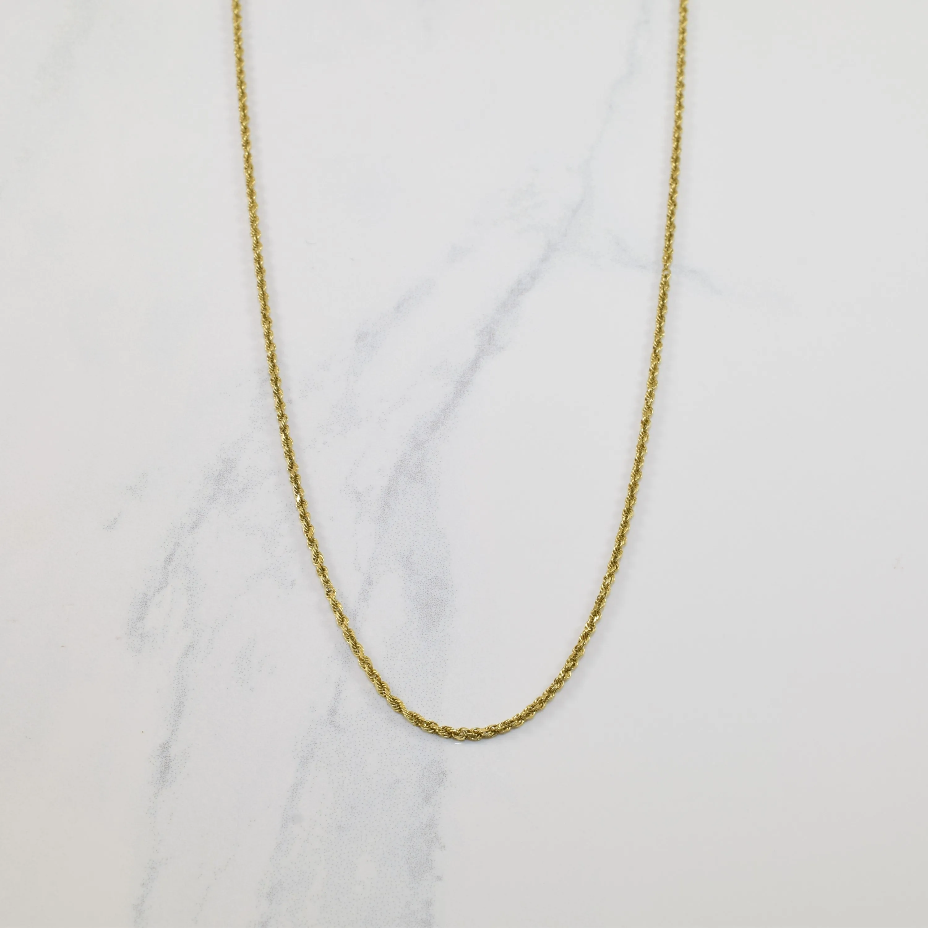 14k Yellow Gold Rope Chain | 19" | Contemporary Form