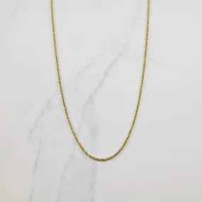 14k Yellow Gold Rope Chain | 19" | Contemporary Form