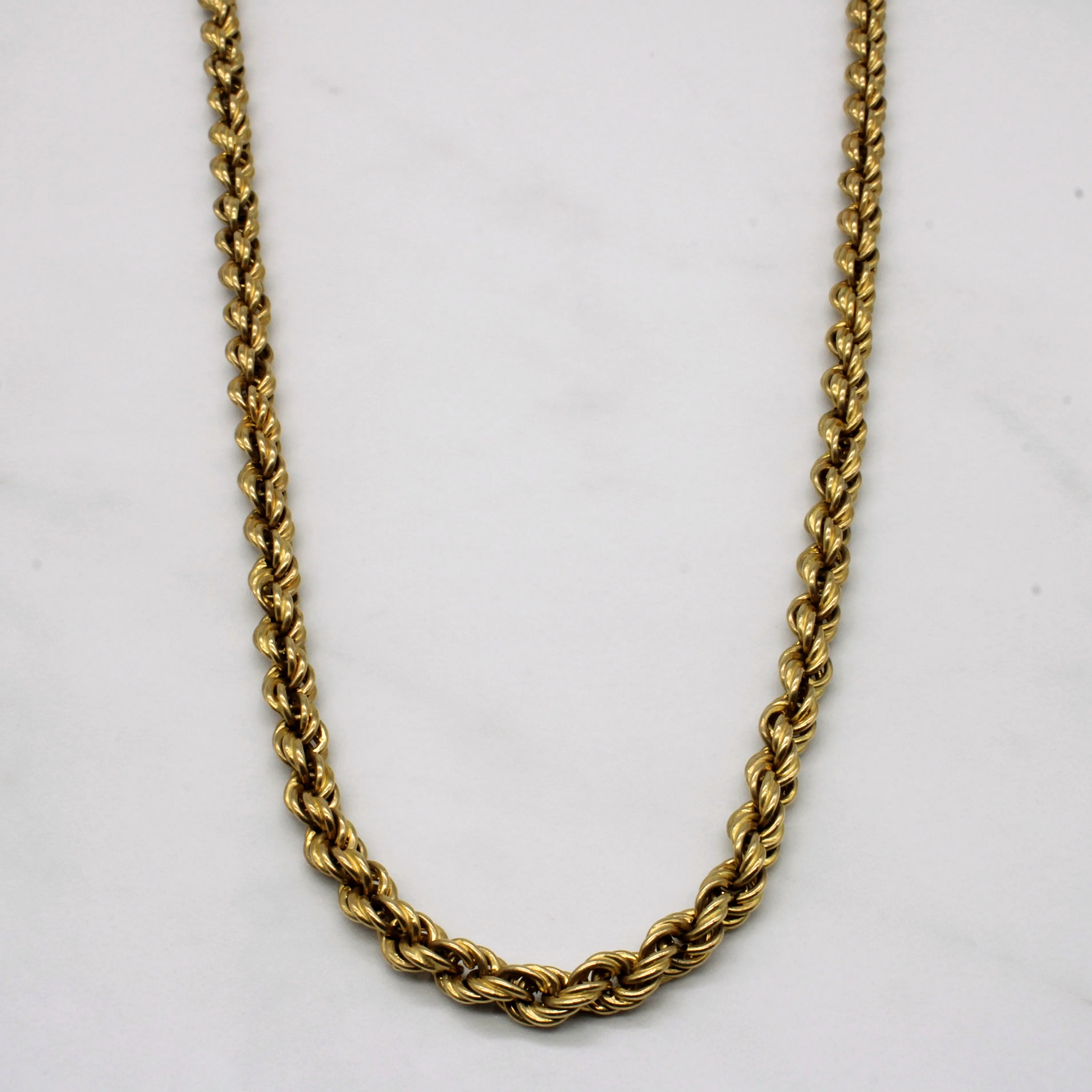 14k Yellow Gold Rope Chain | 24" | Gift For Him