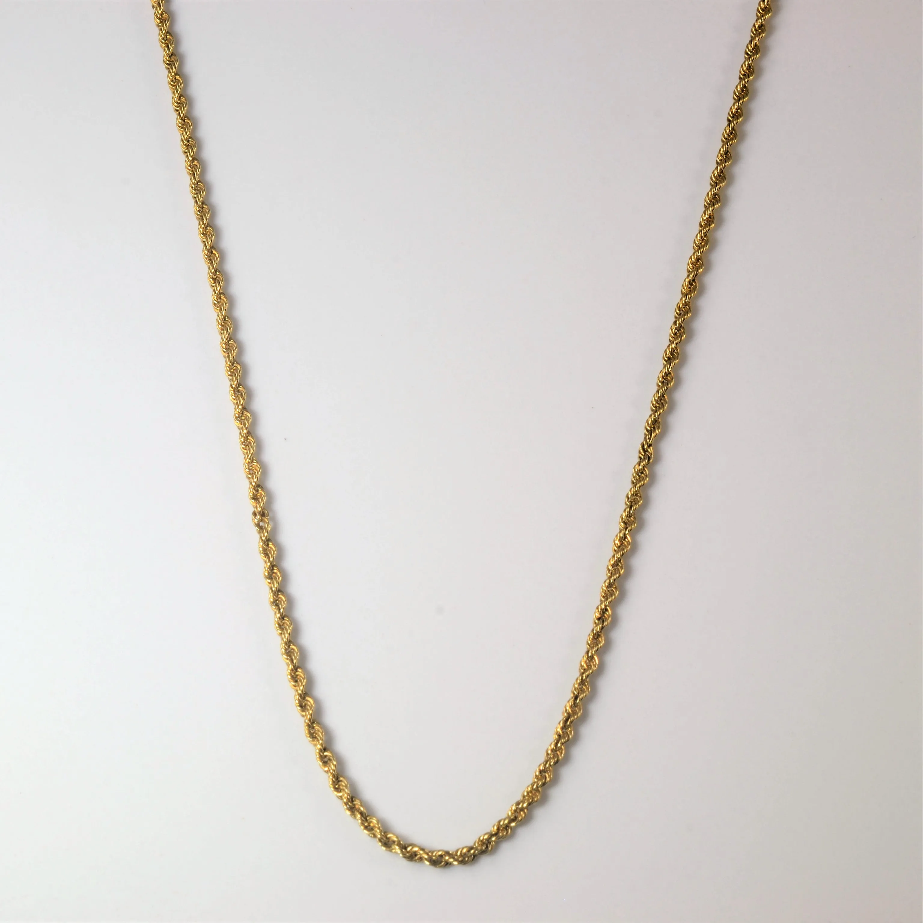 14k Yellow Gold Rope Chain | 26" | Event Glow Romantic Design