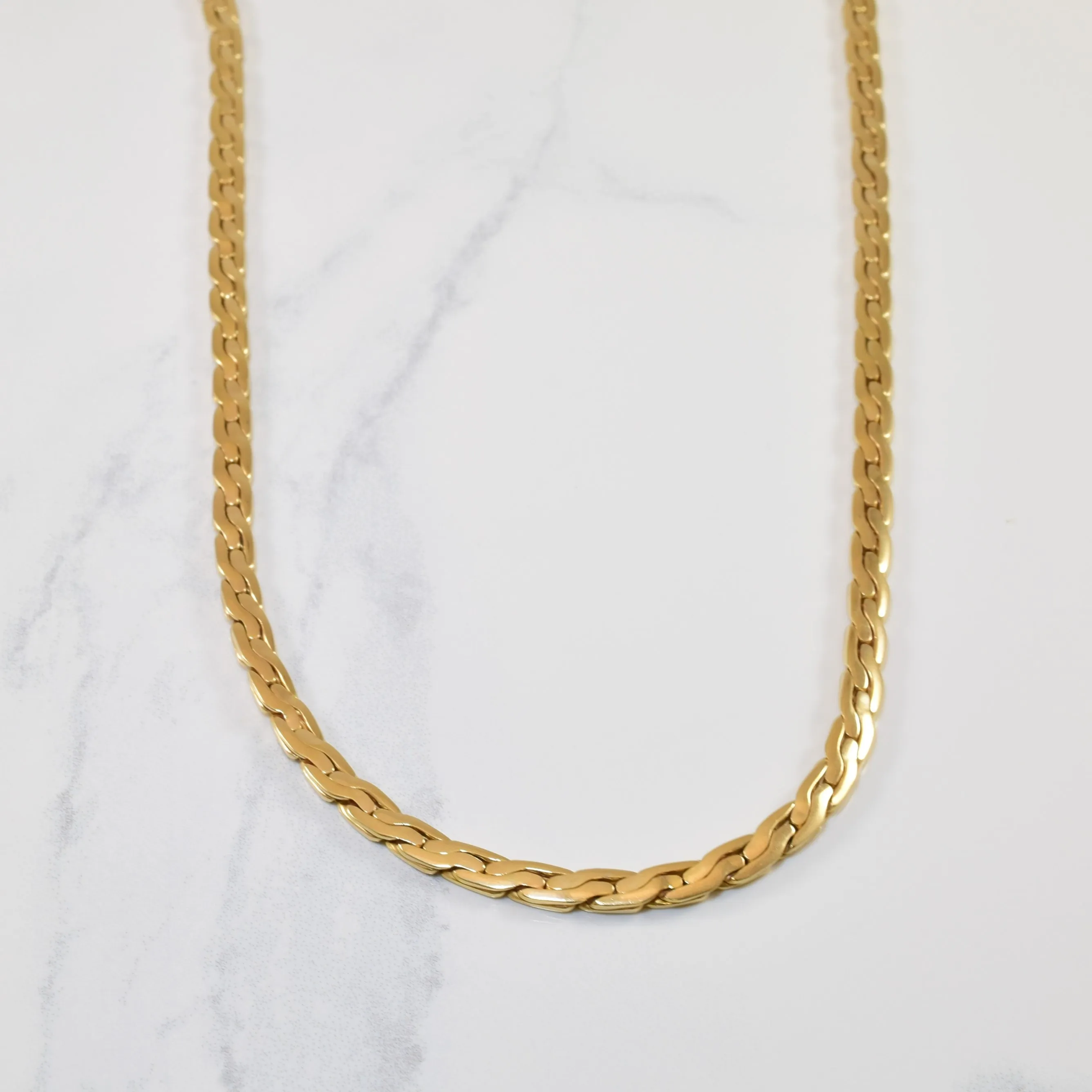 Cool Contrast Petite Edge 14k Yellow Gold S Link Chain | 20" |