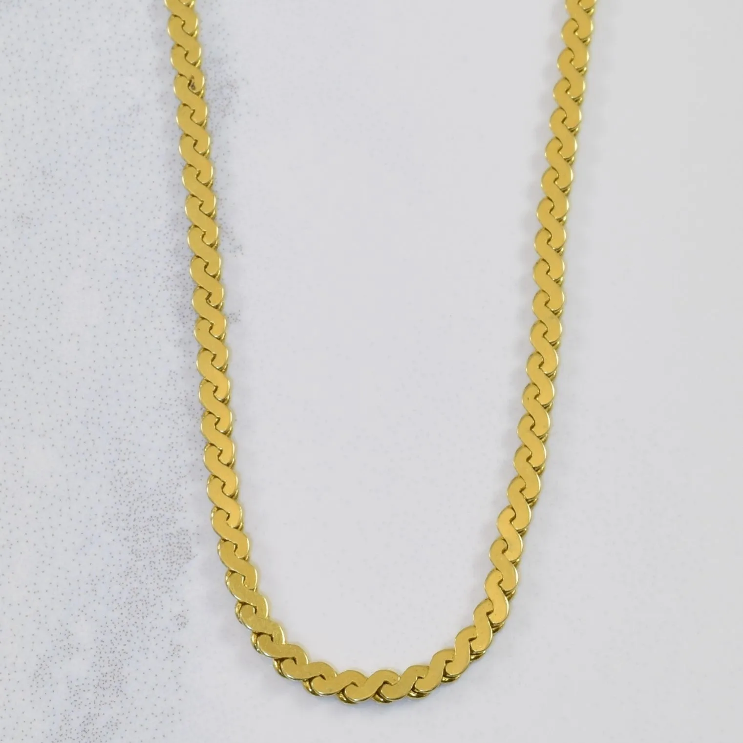 Captivating Style 14k Yellow Gold Serpentine Chain | 15" |