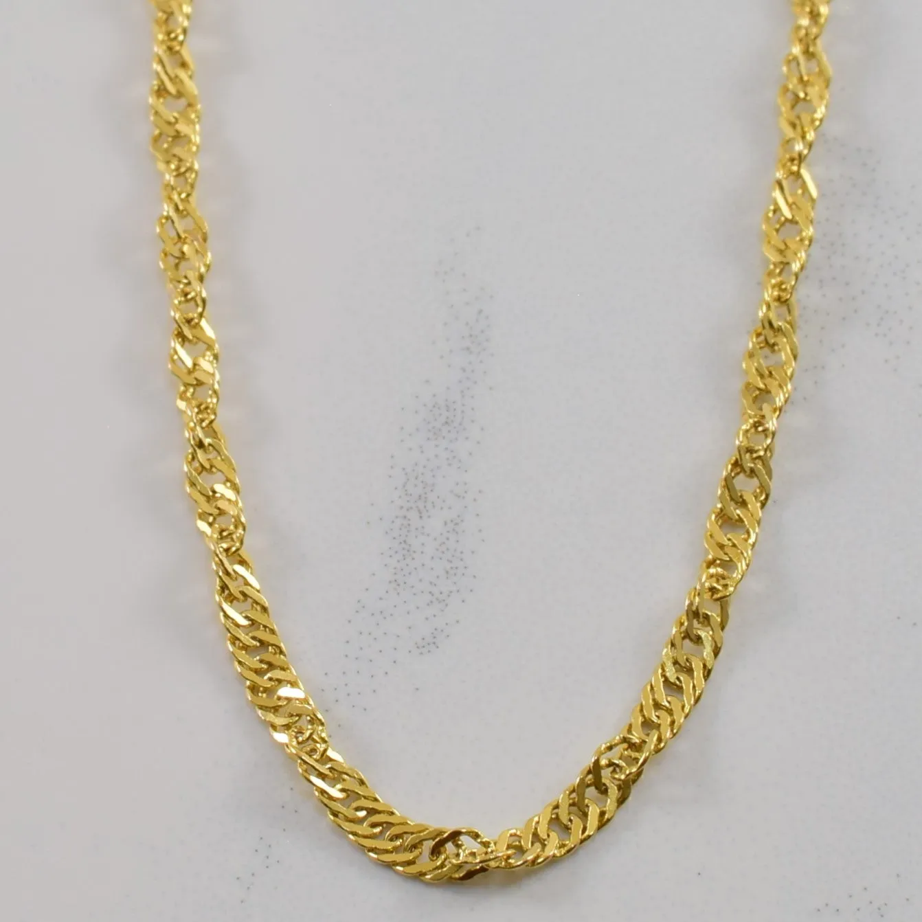 Sunlight Shine Bright Sparkle 14k Yellow Gold Singapore Chain | 20" |