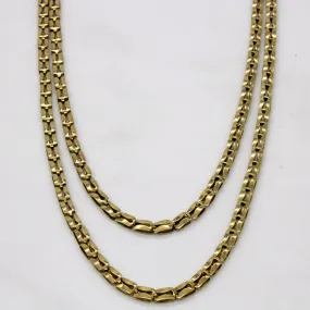14k Yellow Gold Two Tier Chain | 14.5", 16" | Neutral palette Elegant Focus