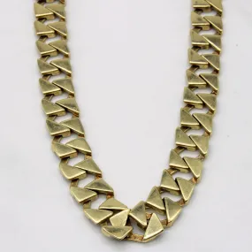 14k Yellow Gold Unique Link Chain | 16" | Sleek Touch