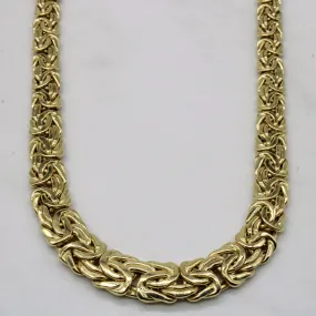 Glamorous Mood Shimmer Detail 14k Yellow Gold Unique Link Chain | 20" |