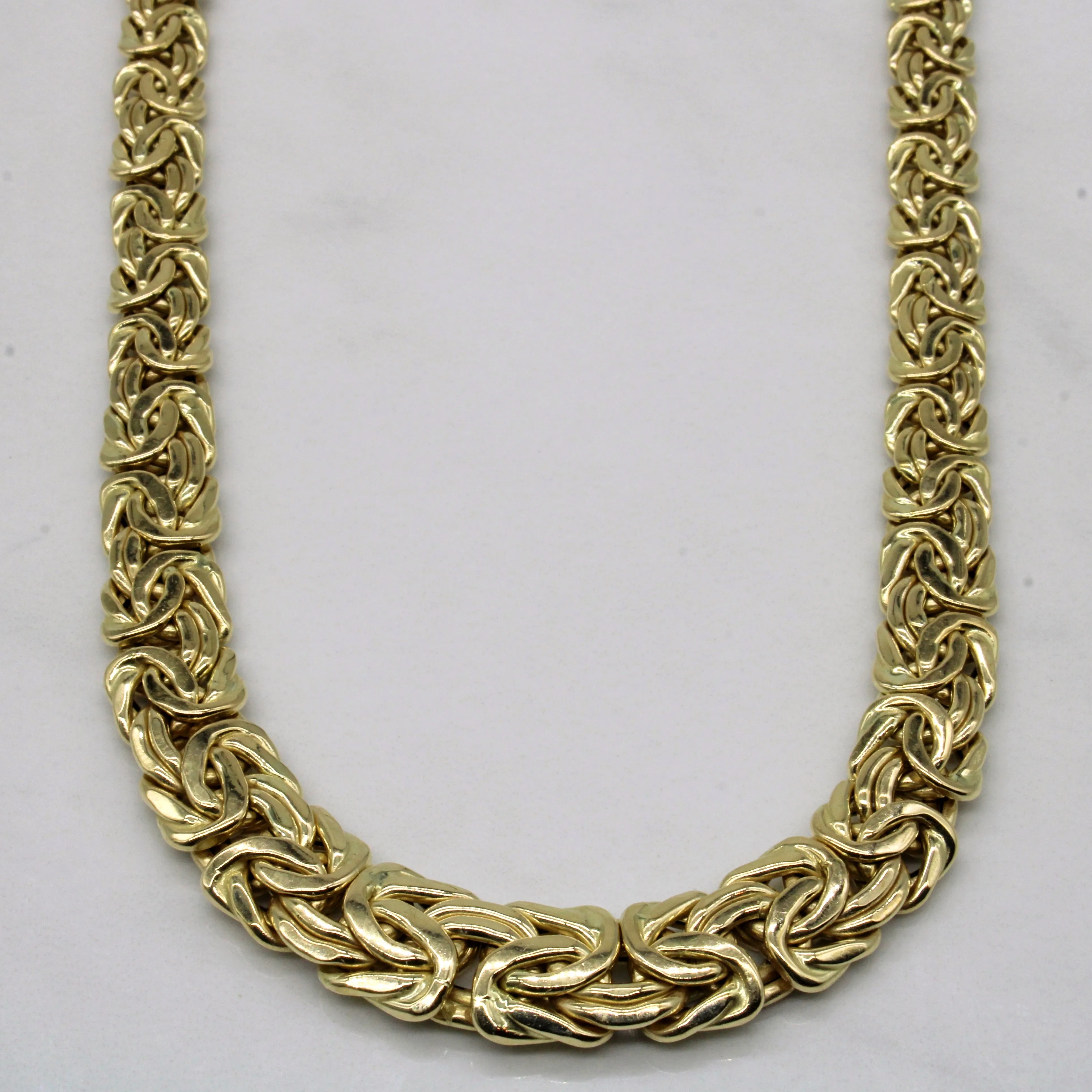 Glamorous Mood Shimmer Detail 14k Yellow Gold Unique Link Chain | 20" |