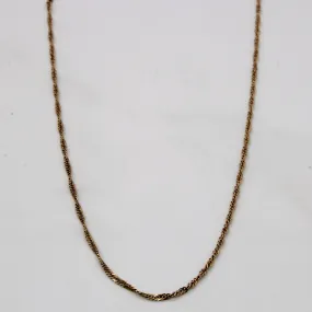 Timeless Treasures Luxury Element 14k Yellow Gold Wheat Chain | 16" |