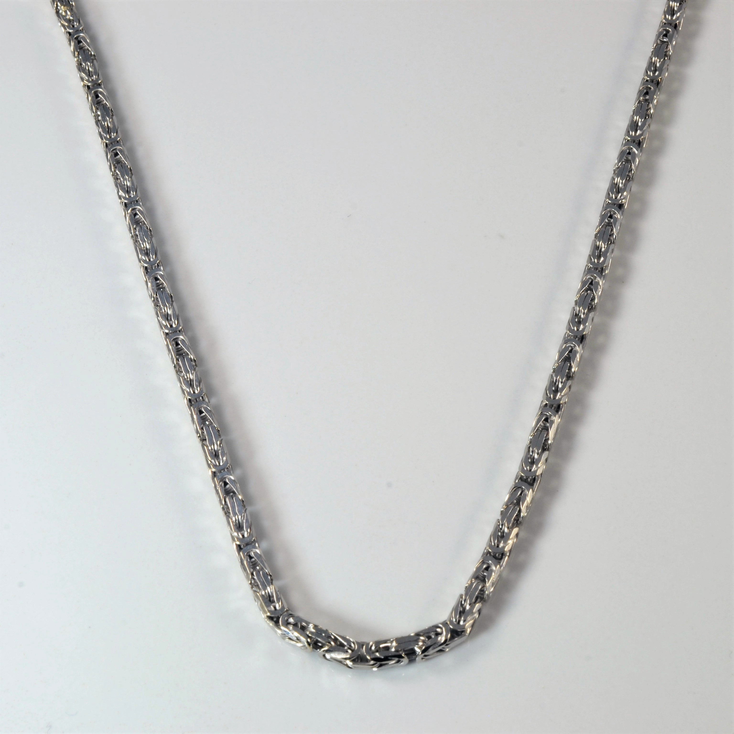 14k White Gold Birdcage Chain | 16" | Instant Style Fashion Accessory