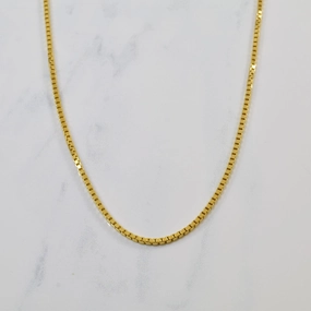 14k Yellow Gold Box Chain | 23.5" | Modern Line Everyday Luxury