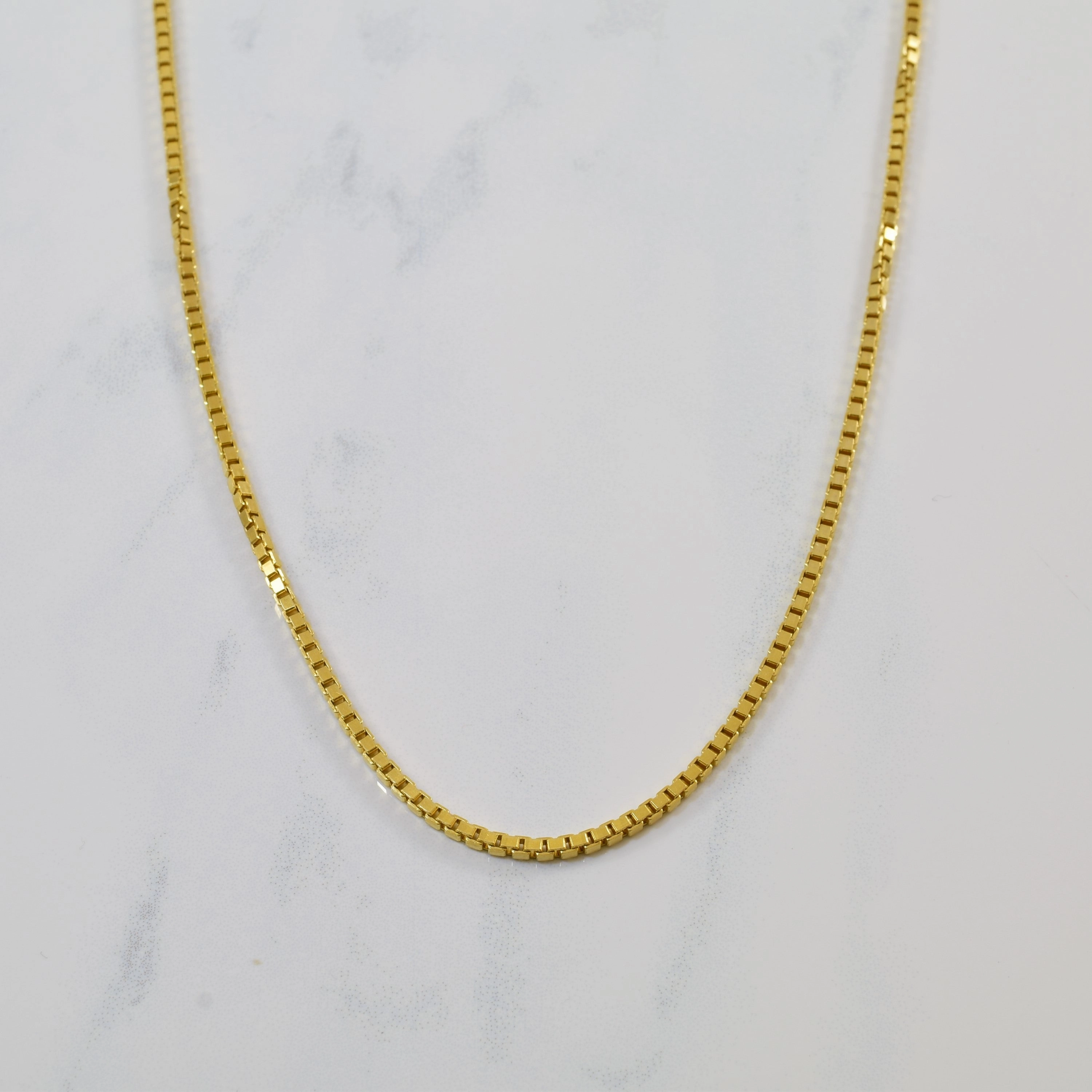 14k Yellow Gold Box Chain | 23.5" | Modern Line Everyday Luxury