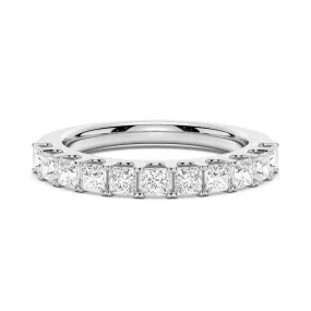 1.65 ctw Princess Cut Moissanite Half Eternity Band Resilient material Party time
