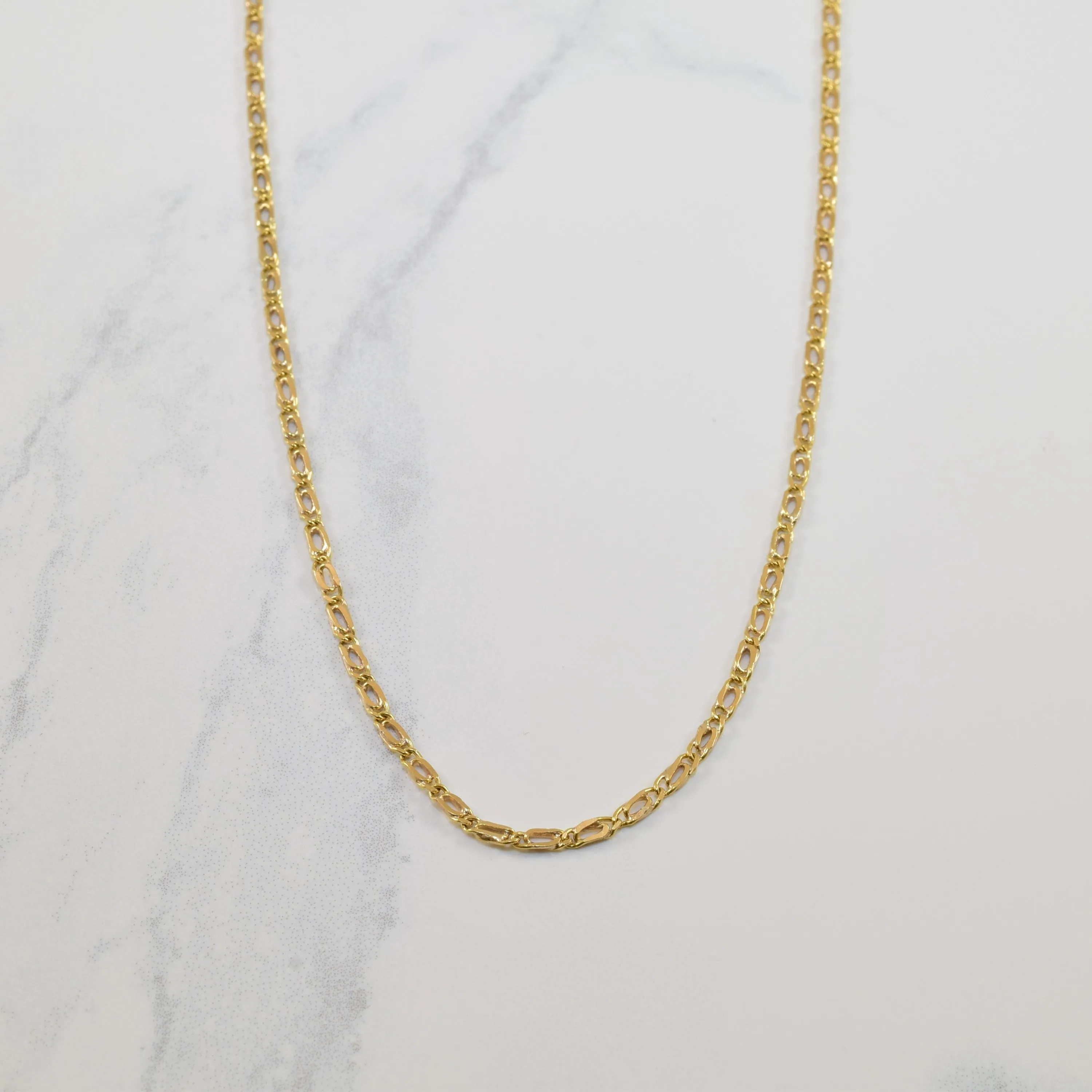 16k Yellow Gold Double Link Chain | 19" | Natural Elements Effortless Glow