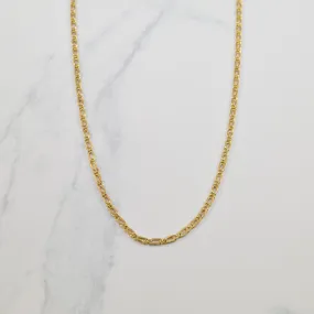 16k Yellow Gold Double Link Chain | 19" | Natural Elements Effortless Glow