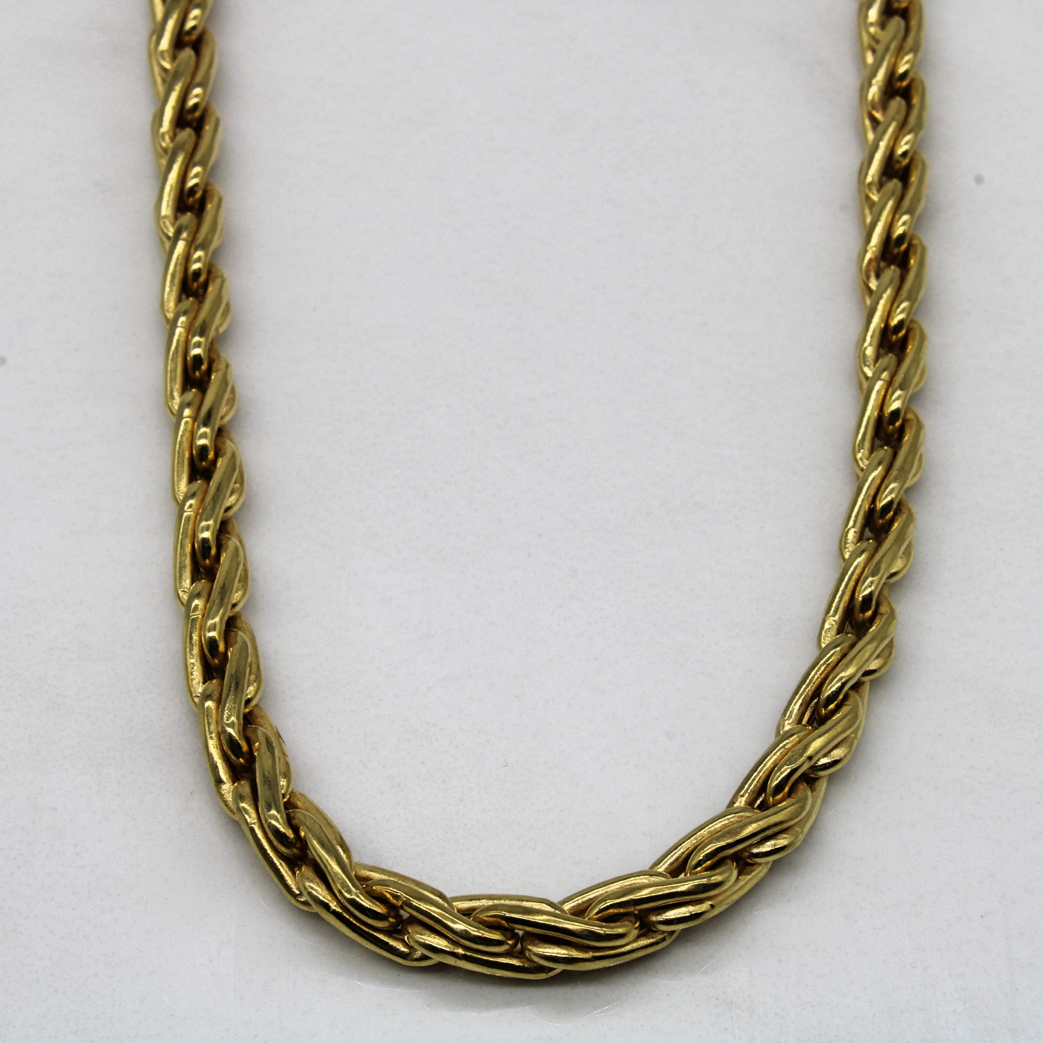 Finest Style 18k Italian Yellow Gold Modified Rope Chain | 16" |