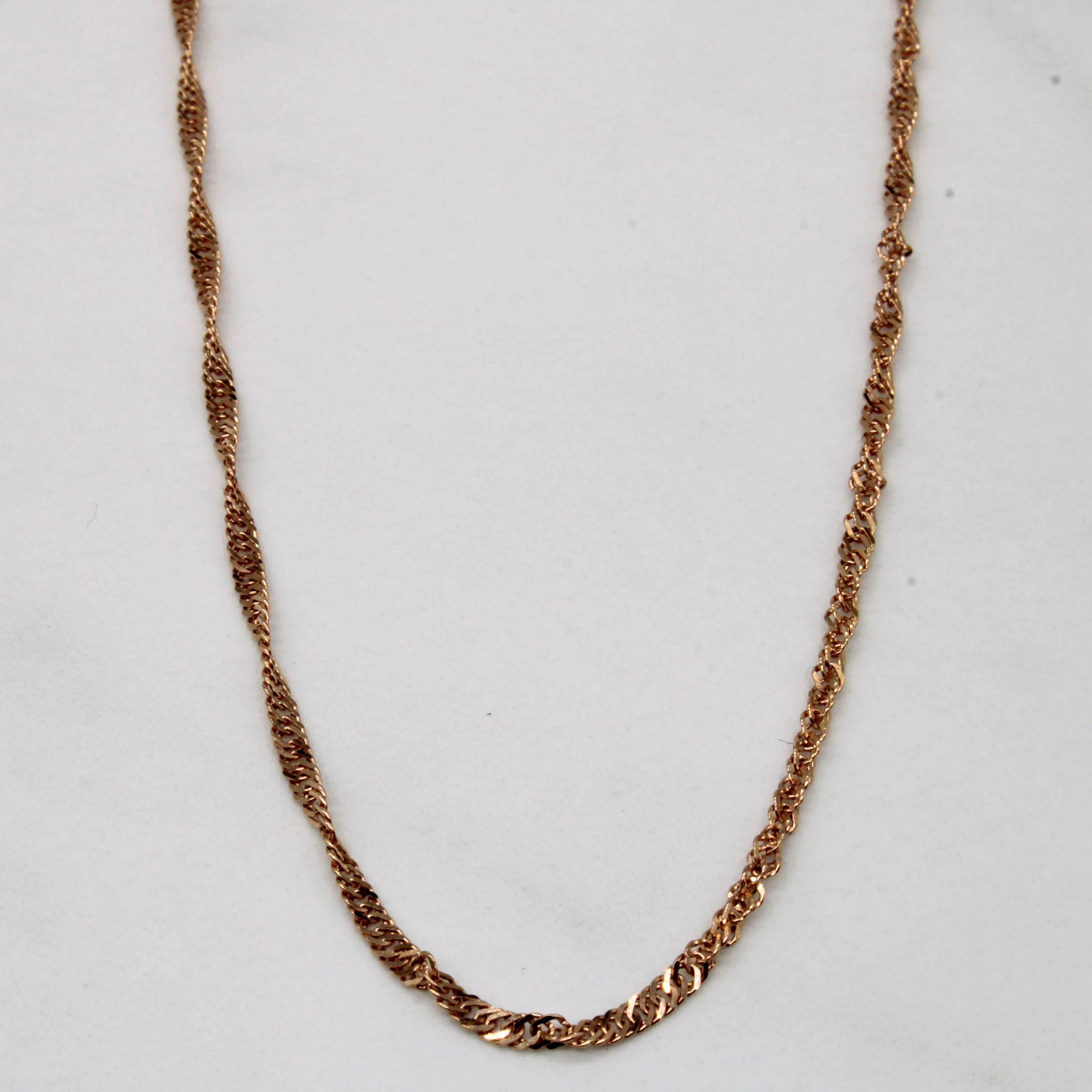 Trend Style 18k Rose Gold Rope Chain | 18" |
