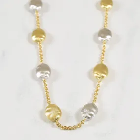 18k Two Tone Fancy Chain | 16" | Brilliant Finish