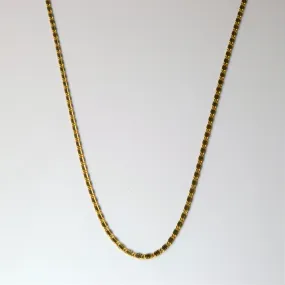 Glow Up Look Exclusive Finish 18k Two Tone Gold Anchor Chain | 18"|
