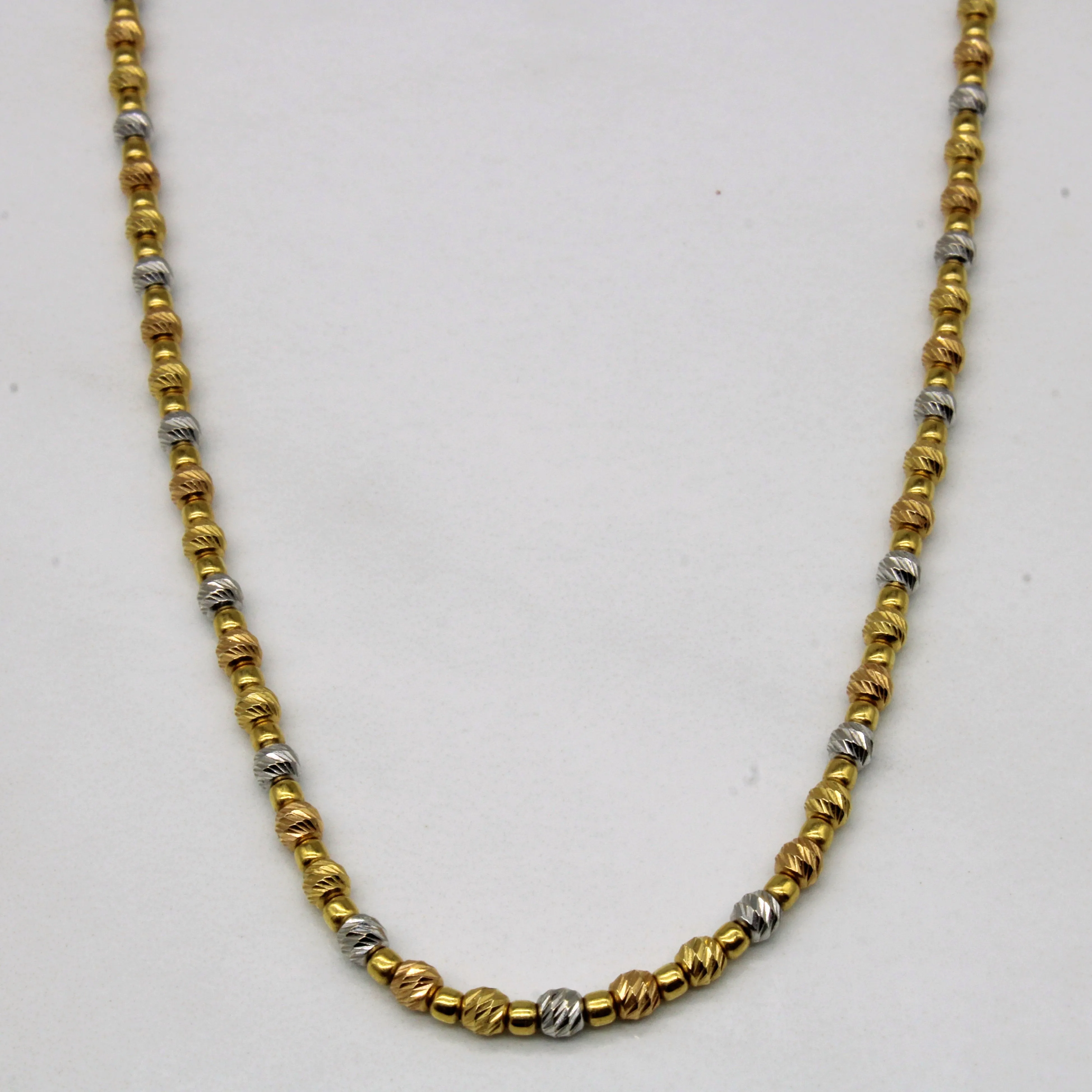 Precious Touch Cool Moment 18k Two Tone Gold Bead Chain | 16" |