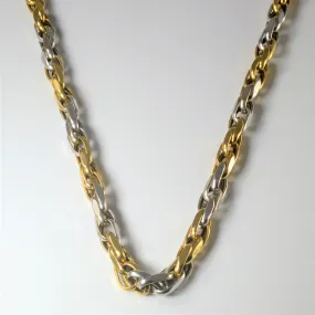 18k Two Tone Gold Heavy Prince of Wales Chain | 26" | Distinctive Layer