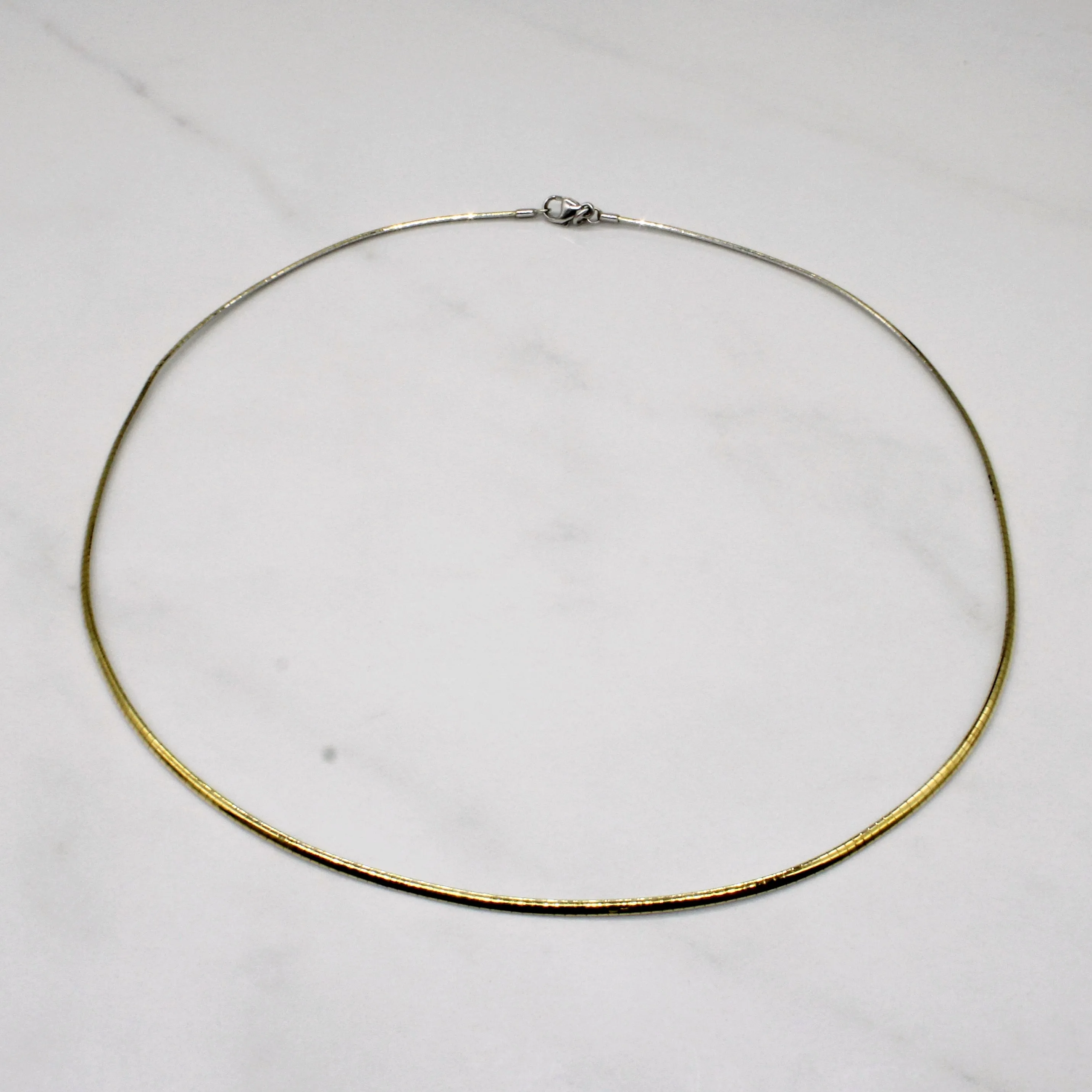 Sweet Detail Everyday Touch 18k Two Tone Gold Reversible Necklace | 17" |