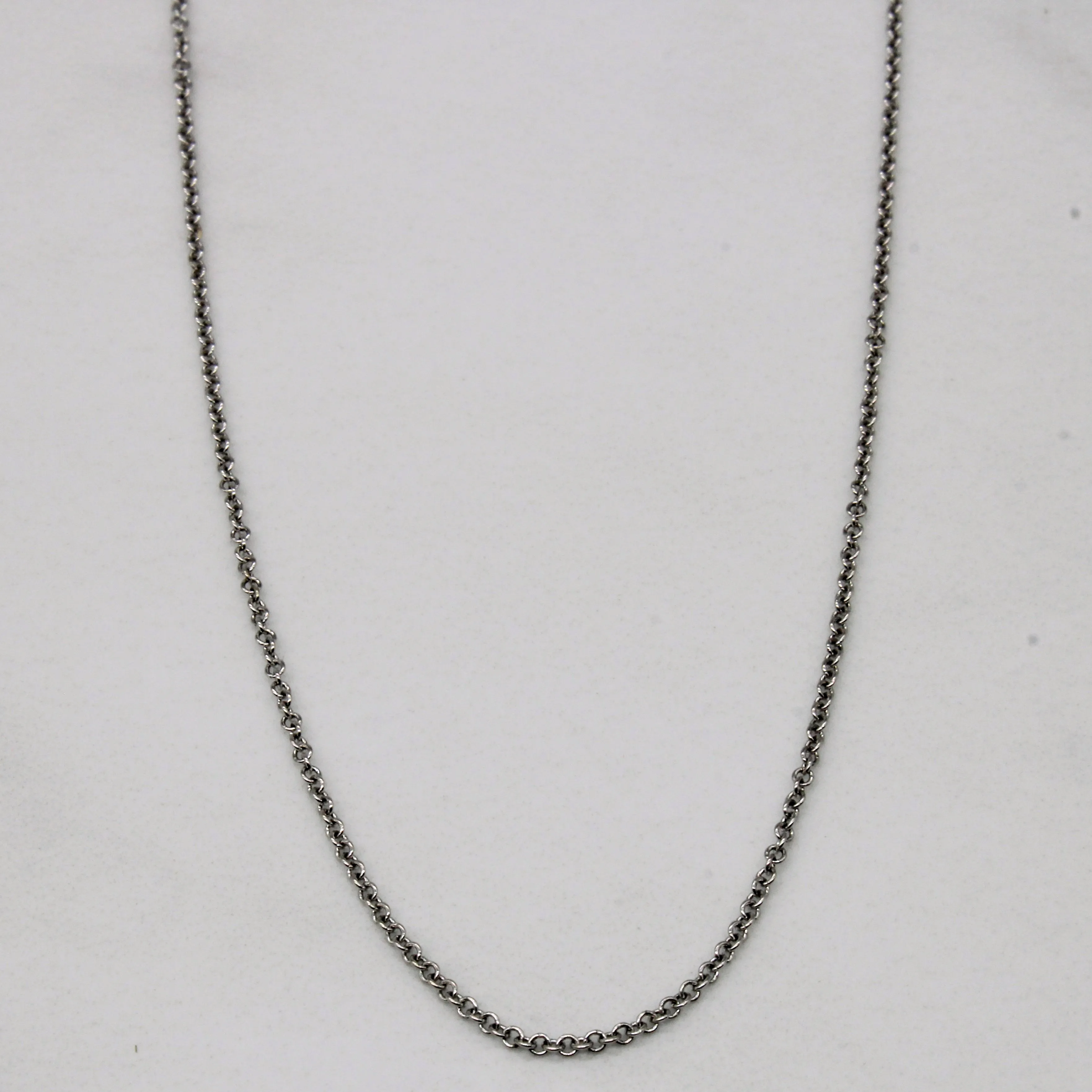 Neutral Tone 18k White Gold Chain | 18" |