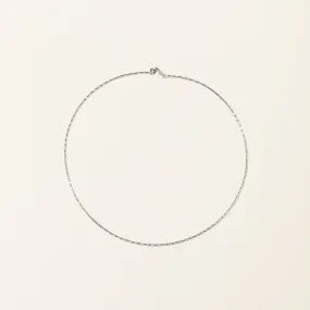 18k White Gold Choker Chain | 15" | Cozy Style Stylish pieces