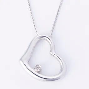 18k White Gold Diamond Necklace | 0.01ct | 16" Daily Collection