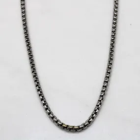 Fresh Touch Spark Touch 18k White Gold Rounded Box Chain | 18" |