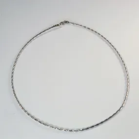 Graceful Choice Chic Element 18k White Gold Twisted Rope Chain | 15.5" |
