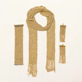 Signature Sparkle Night Feature 18k Woven Yellow Gold Jewellery Suite