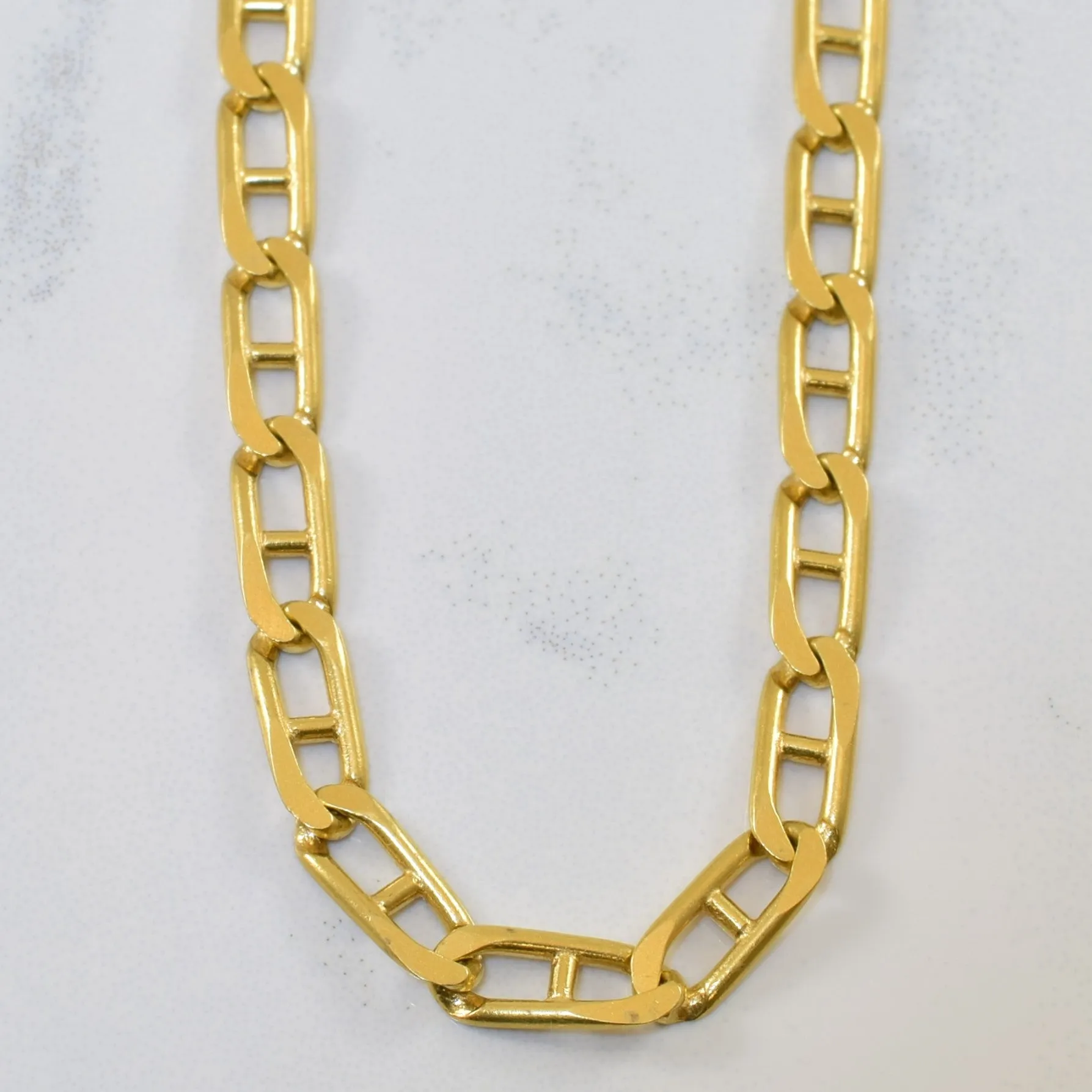 Smart Casual 18k Yellow Gold Anchor Chain | 23.5" |