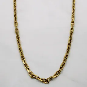 18k Yellow Gold Anchor Link Chain | 24" | Contemporary Accent