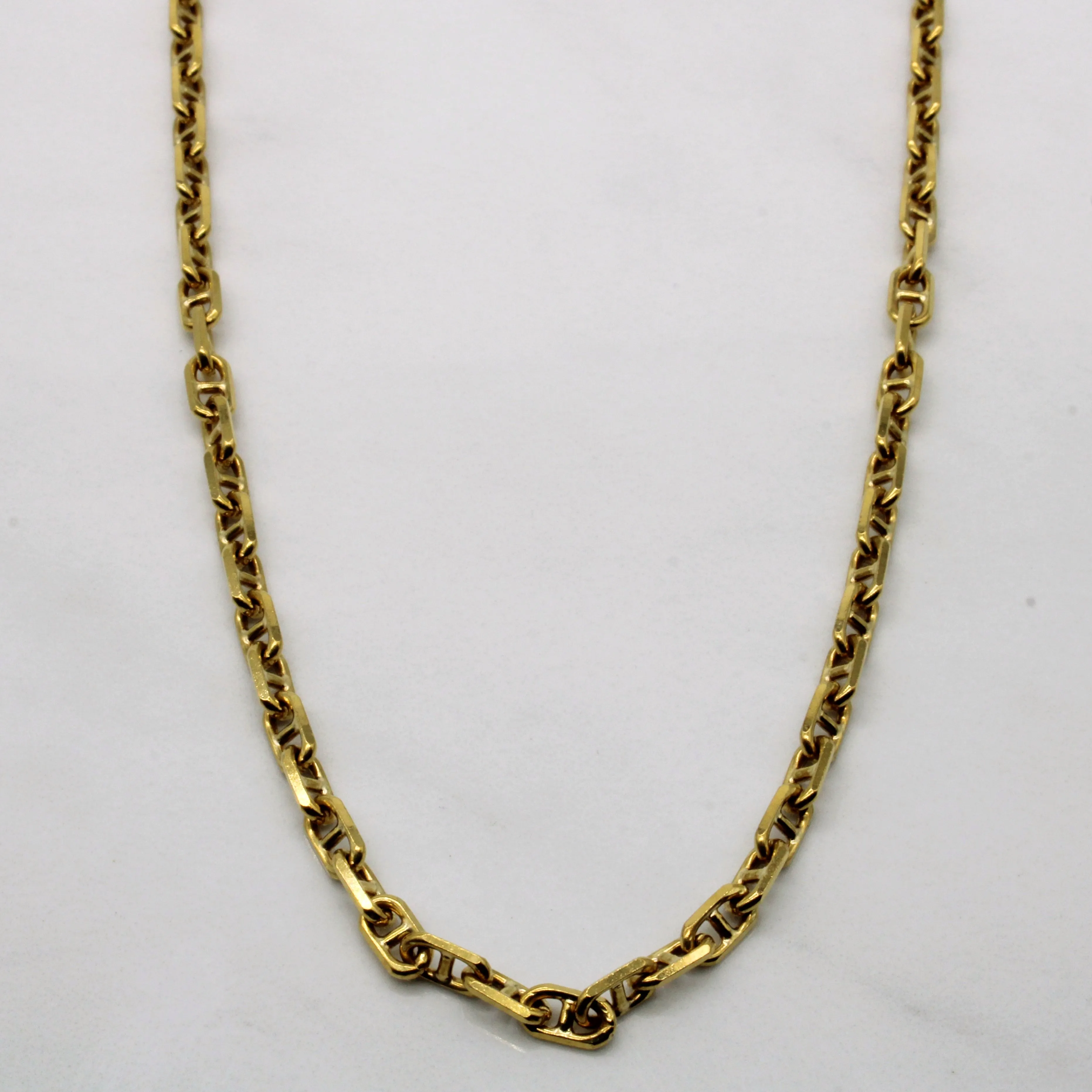 18k Yellow Gold Anchor Link Chain | 24" | Contemporary Accent
