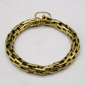 Luxury Form 18k Yellow Gold Birdcage Chain Bracelet | 8.5" |