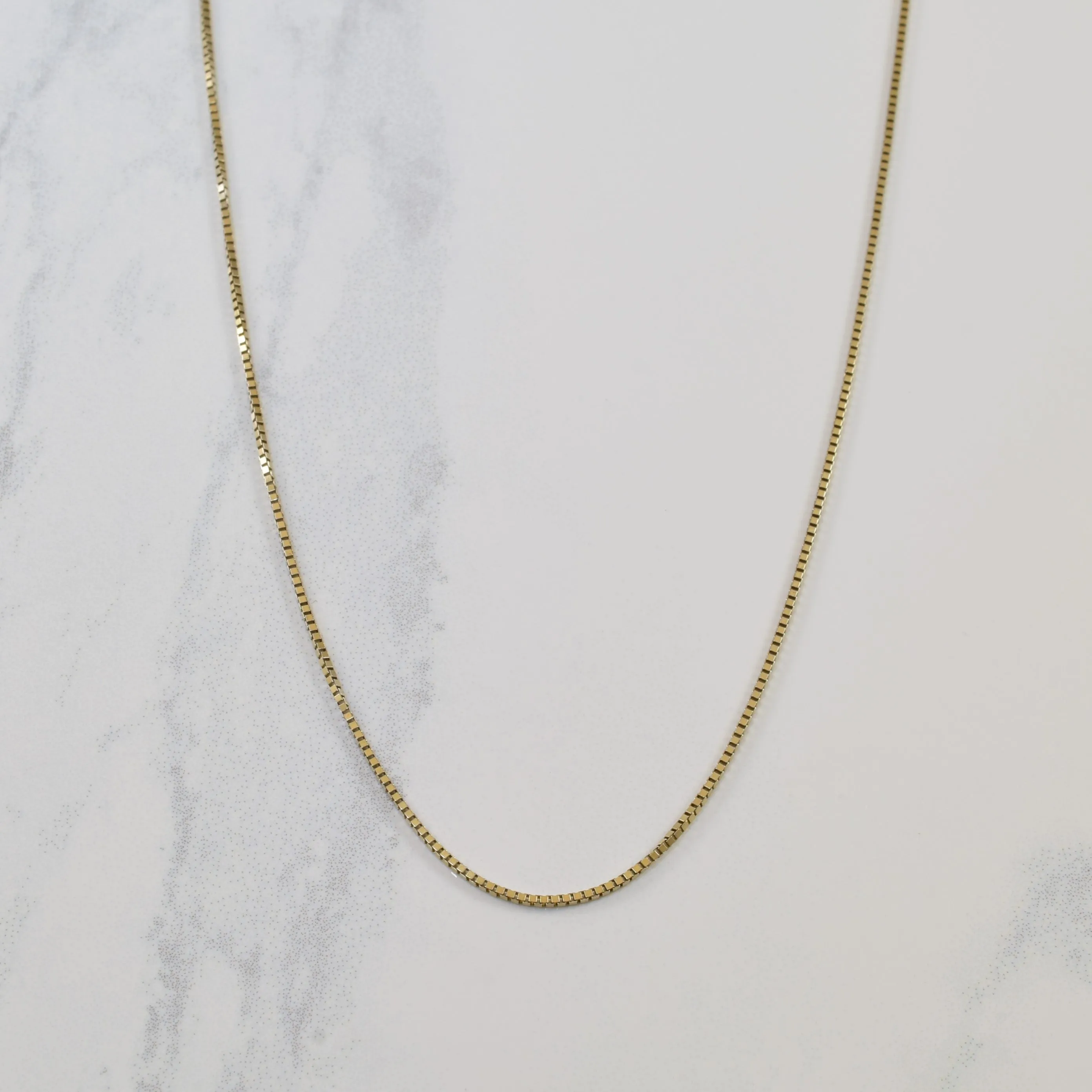 Modern Fit 18k Yellow Gold Box Chain | 17" |