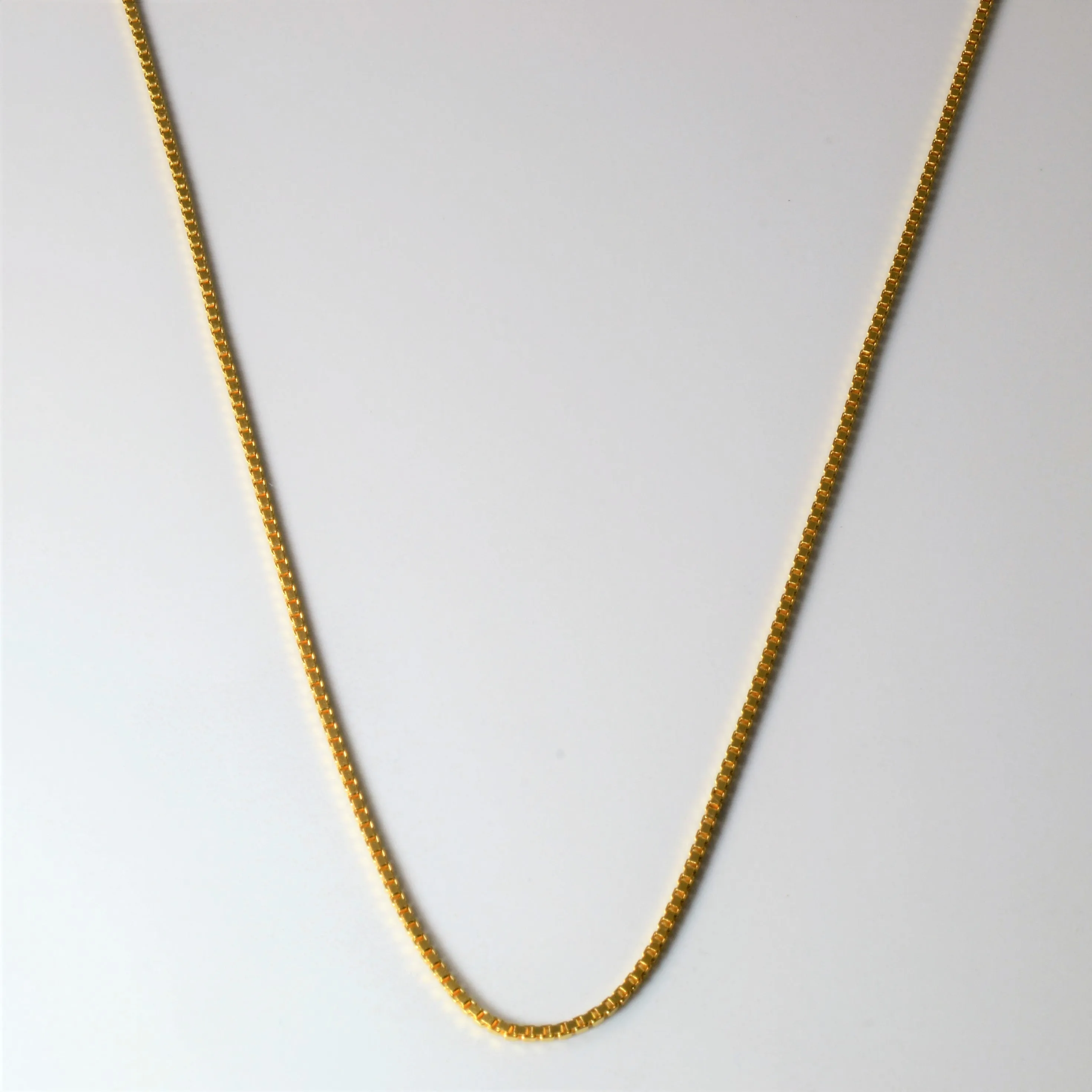 18k Yellow Gold Box Chain | 28" | Evening Set Unique Vibe