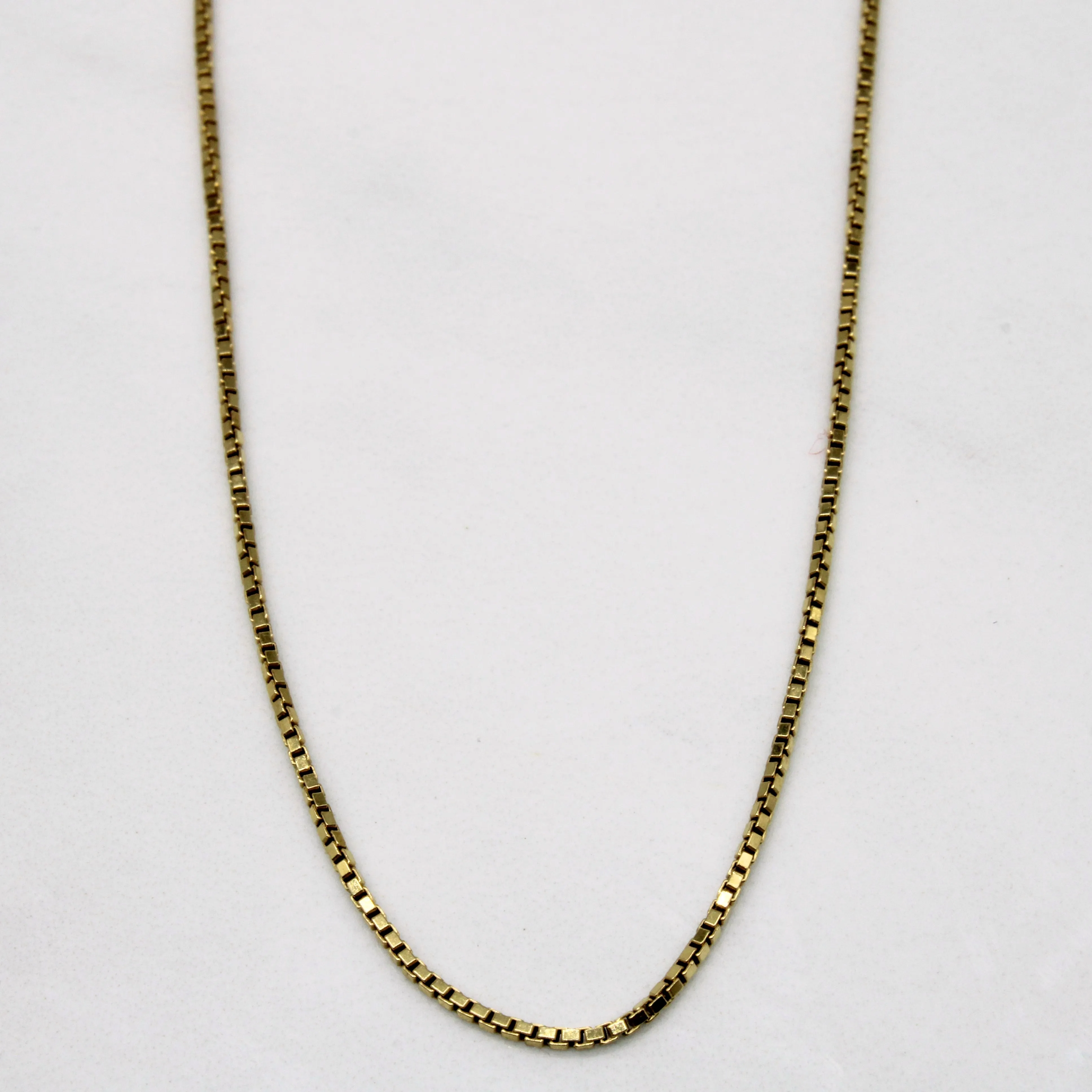 Polished Highlights Sleek Shine 18k Yellow Gold Box Link Chain | 16" |