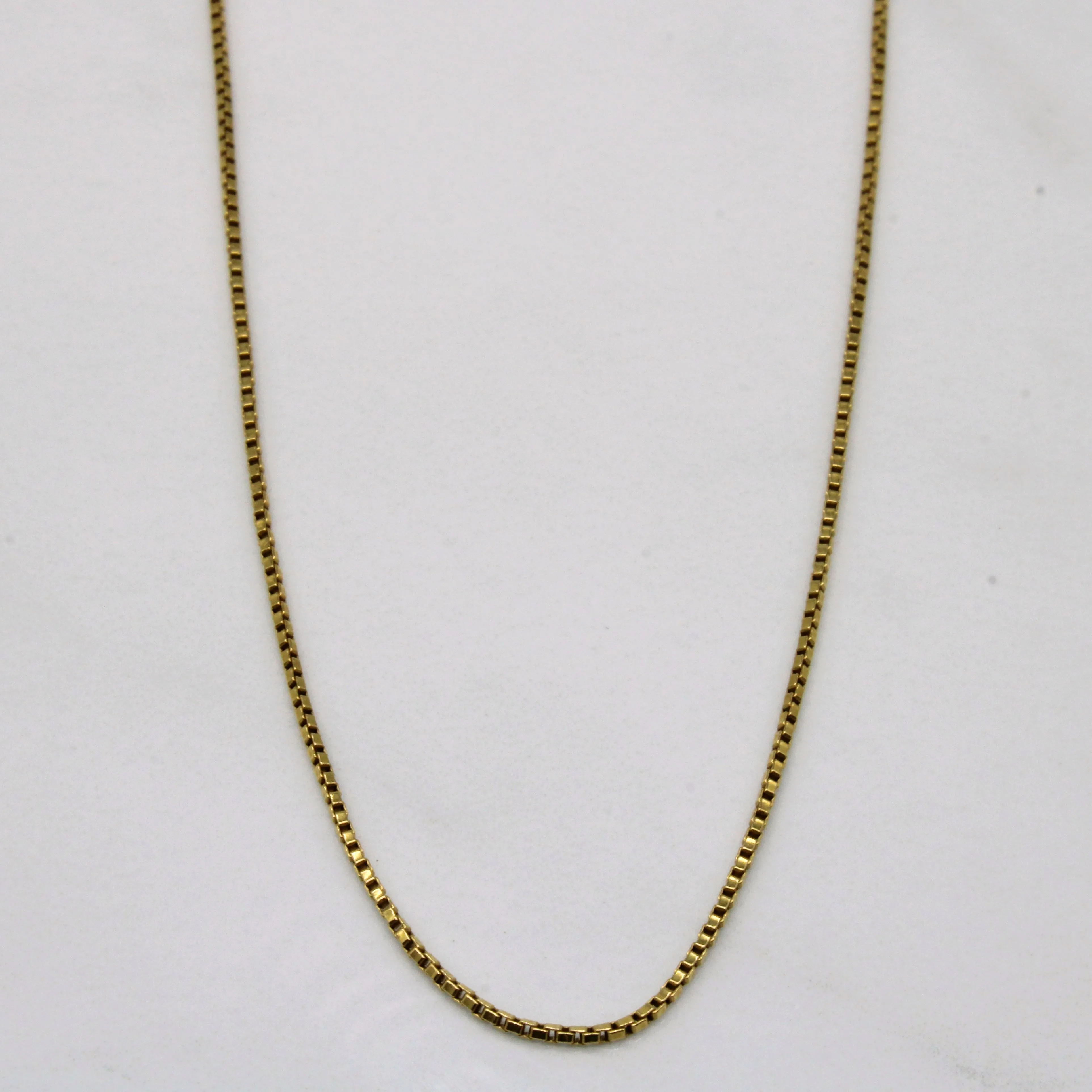 Refined Look Lifestyle Match 18k Yellow Gold Box Link Chain | 18" |