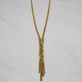 18k Yellow Gold Braided Bead Necklace | 16" | True Touch