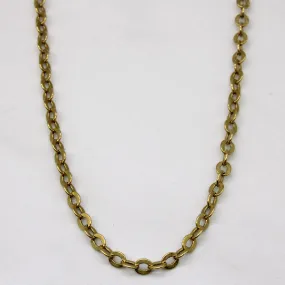 18k Yellow Gold Circle Link Chain | 24" | Special Touch