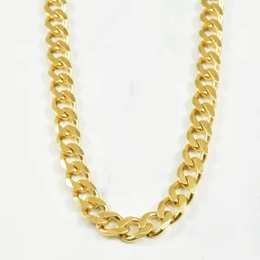 18k Yellow Gold Cuban Link Chain | 22.50" | Glam Vibes Graceful Twist