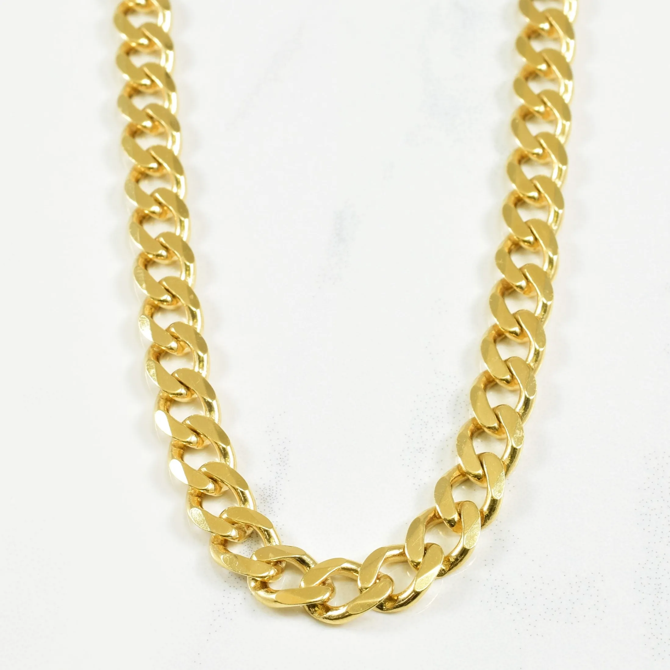 18k Yellow Gold Cuban Link Chain | 22.50" | Glam Vibes Graceful Twist