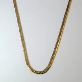 Glow Mood Dazzling Style 18k Yellow Gold Curb Chain | 20" |